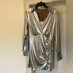 En Saison Plisse Bodice Mini Dress